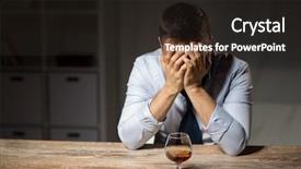  Presentation with alcohol addiction - Presentation design featuring alcoholism alcohol addiction and people background and a wine colored foreground