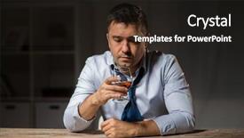  Presentation with alcohol addiction - Slide set having alcoholism alcohol addiction and people background and a wine colored foreground