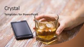  Presentation with alcohol addiction - Presentation consisting of alcoholism alcohol addiction and people background and a lemonade colored foreground