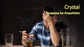  Presentation with alcohol addiction - Beautiful theme featuring alcoholism alcohol addiction and people backdrop and a wine colored foreground