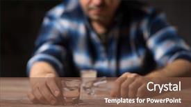  Presentation with alcohol addiction - Colorful slide set enhanced with alcoholism alcohol addiction and people backdrop and a tawny brown colored foreground