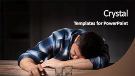  Presentation with alcohol addiction - Slide deck having alcoholism alcohol addiction and people background and a black colored foreground