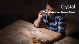  Presentation with alcohol addiction - Theme consisting of alcoholism alcohol addiction and people background and a wine colored foreground