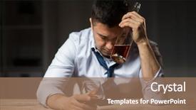  Presentation with alcohol addiction - PPT layouts with alcoholism alcohol addiction and people background and a coral colored foreground