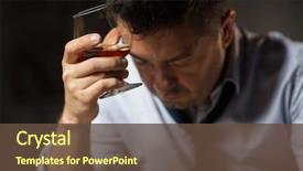  Presentation with alcohol addiction - Slide deck featuring alcoholism alcohol addiction and people background and a tawny brown colored foreground