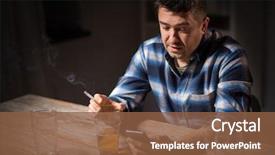  Presentation with alcohol addiction - Slide deck with alcoholism alcohol addiction and people background and a tawny brown colored foreground