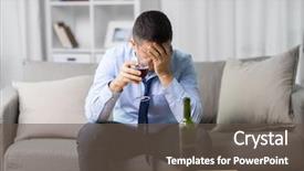  Presentation with alcohol addiction - Beautiful theme featuring alcoholism alcohol addiction and people backdrop and a dark gray colored foreground