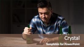  Presentation with alcohol addiction - PPT layouts featuring alcoholism alcohol addiction and people background and a violet colored foreground