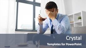  Presentation with alcohol addiction - PPT theme having alcoholism alcohol addiction and people background and a ocean colored foreground