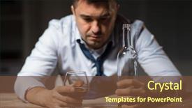  Presentation with alcohol addiction - Presentation design having alcoholism alcohol addiction and people background and a tawny brown colored foreground