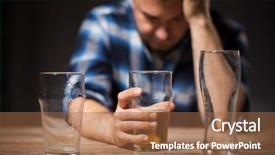  Presentation with alcohol addiction - Slide deck having alcoholism alcohol addiction and people background and a coral colored foreground