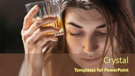  Presentation with alcohol addiction - PPT theme having alcoholism-alcohol-addiction-and-people background and a tawny brown colored foreground