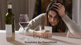  Presentation with alcohol addiction - Theme featuring alcoholism-alcohol-addiction-and-people background and a  colored foreground