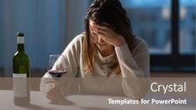  Presentation with alcohol addiction - Slides featuring alcoholism-alcohol-addiction-and-people background and a gray colored foreground