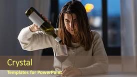  Presentation with alcohol addiction - Presentation consisting of alcoholism-alcohol-addiction-and-people background and a tawny brown colored foreground