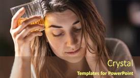  Presentation with alcohol addiction - PPT theme with alcoholism-alcohol-addiction-and-people background and a tawny brown colored foreground