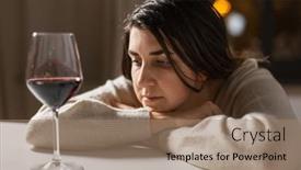  Presentation with alcohol addiction - PPT theme consisting of alcoholism-alcohol-addiction-and-people background and a coral colored foreground