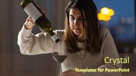  Presentation with alcohol addiction - Slide deck with alcoholism-alcohol-addiction-and-people background and a tawny brown colored foreground