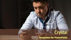  Presentation with alcohol addiction - Colorful slide deck enhanced with alcoholism alcohol addiction and technology backdrop and a tawny brown colored foreground