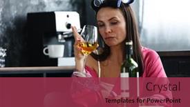  Presentation with alcoholism - Colorful theme enhanced with alcoholism-problem-concept-sad-middle backdrop and a violet colored foreground