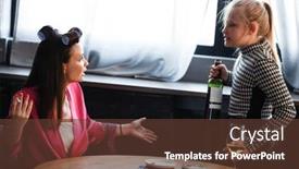  Presentation with alcohol white - Cool new presentation theme with alcoholism-problem-concept-sad-middle backdrop and a tawny brown colored foreground