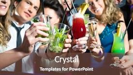  Presentation with young people in the club - Theme having alcool - young people in club background and a tawny brown colored foreground