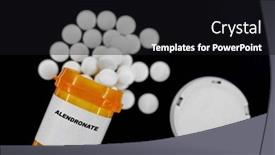  Presentation with yellow medical - Slide deck with alendronate-rx-medical-pills background and a black colored foreground