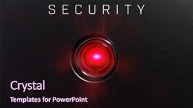  Presentation with security alert - Slides having alert - status indicator or lamp red background and a wine colored foreground