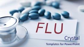  Presentation with alert - Slides consisting of alert drug - closeup of the desk background and a sky blue colored foreground