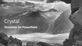  Presentation with switzerland - Presentation featuring aletsch-glacier-in-bernese-oberland background and a gray colored foreground