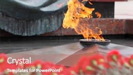  Presentation with memorial day - Presentation design featuring alexander garden at victory day background and a coral colored foreground