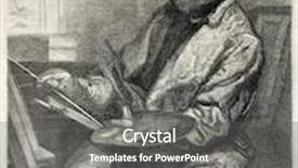  Presentation with old - Beautiful slide deck featuring alexandre-gabriel-decamps-old-engraved backdrop and a gray colored foreground