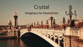  Presentation with paris france war - Presentation theme consisting of alexandre iii bridge and napoleon background and a mint green colored foreground