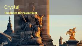  Presentation with paris france - Presentation theme with alexandre-iii-bridge-with-sculpture background and a tawny brown colored foreground