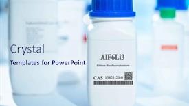  Presentation with lithium - Presentation design featuring alf6li3-lithium-hexafluoroaluminate-cas-13821 background and a sky blue colored foreground