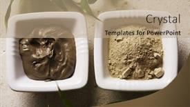  Presentation with algae - PPT layouts consisting of algae and natural mud background and a coral colored foreground