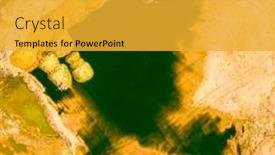  Presentation with mining - Audience pleasing slide set consisting of algal-blooms-on-lake backdrop and a gold colored foreground