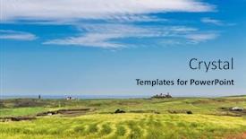  Presentation with algarve - Audience pleasing presentation design consisting of algarve-coast-landscape-with-green backdrop and a light blue colored foreground