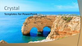  Presentation with algarve - Slides having algarve-landscape-coast-with-natural background and a arctic colored foreground