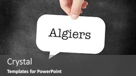  Presentation with city - Slides consisting of algiers-the-city-written background and a dark gray colored foreground