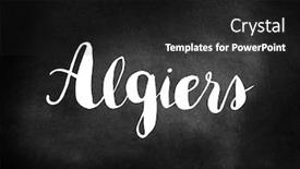  Presentation with blackboard - Theme with algiers-written-on-a-blackboard background and a dark gray colored foreground