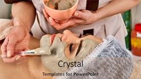  Presentation with collagen - Cool new slide deck with alginate - collagen facial mask for skin backdrop and a  colored foreground