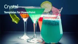  Presentation with molecular - Audience pleasing presentation theme consisting of alginate - molecular mixology - four cocktail backdrop and a ocean colored foreground