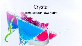  Presentation with molecular diagnosis - PPT theme enhanced with alginate - molecular mixology - fresh cocktail background and a  colored foreground