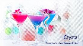  Presentation with molecular biology therapeutics - Slides having alginate - molecular mixology - fresh cocktail background and a  colored foreground