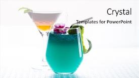  Presentation with molecular - Colorful presentation design enhanced with alginate - molecular mixology - fresh cocktail backdrop and a  colored foreground