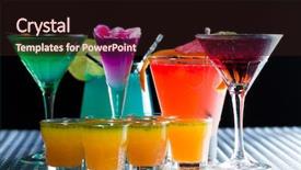  Presentation with caviar - Slide set enhanced with alginate - molecular mixology - several cocktail background and a wine colored foreground