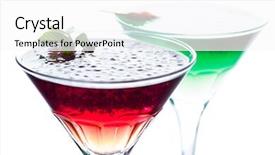  Presentation with molecular biology pcr - Presentation design featuring alginate - molecular mixology - two cocktails background and a white colored foreground