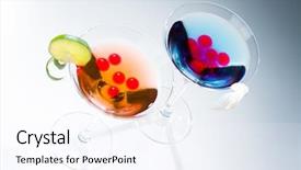  Presentation with whisky - Presentation with alginate - molecular mixology - whisky background and a  colored foreground