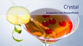  Presentation with whisky - Presentation design with alginate - molecular mixology - whisky background and a  colored foreground